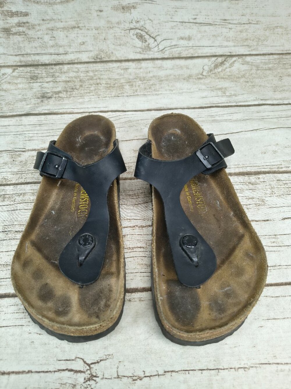 Birkenstock Gizeh Black Sandals Women Size 38